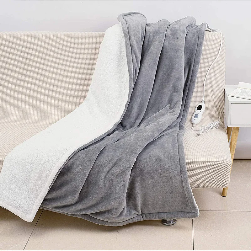 Single Electric Heating Thermal Blanket Shawl Hand Warming Knee Heating  Blanket Washable Office Lunch Break Heated Blanket