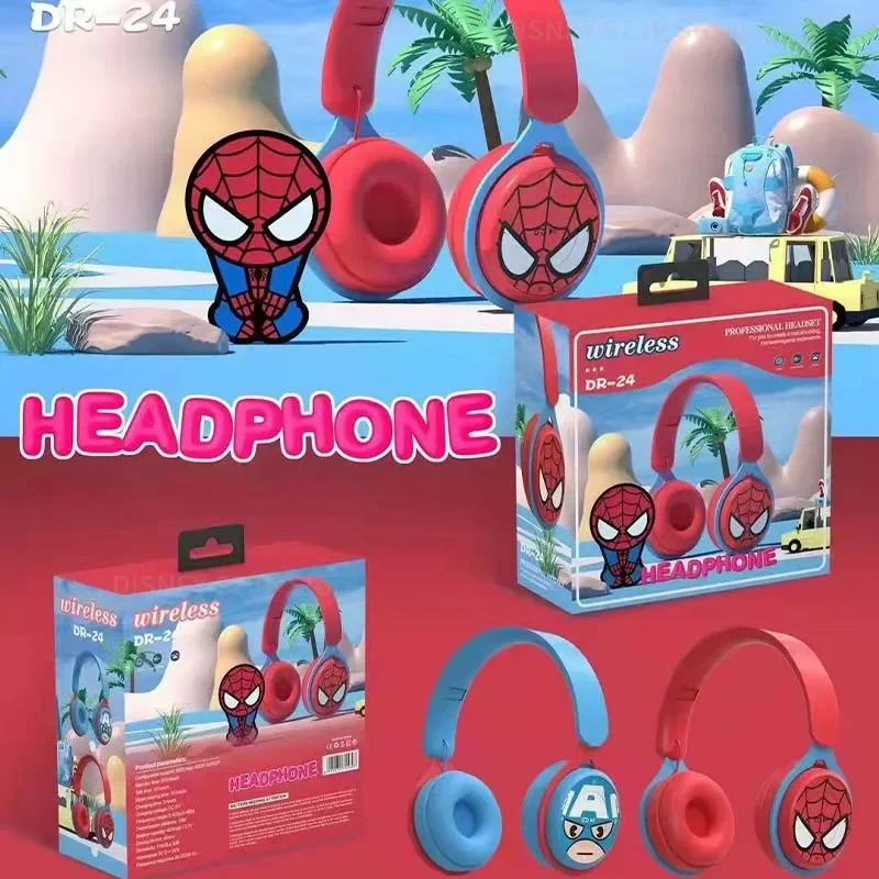 Disney Marvel Y08 Wireless Bluetooth Headphones Foldable HIFI For Children