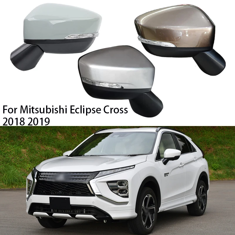 For Mitsubishi Eclipse Cross 2018 2019 Car Outside Rearview Mirror with LED Turn Signal Light Side Reverse Mirror