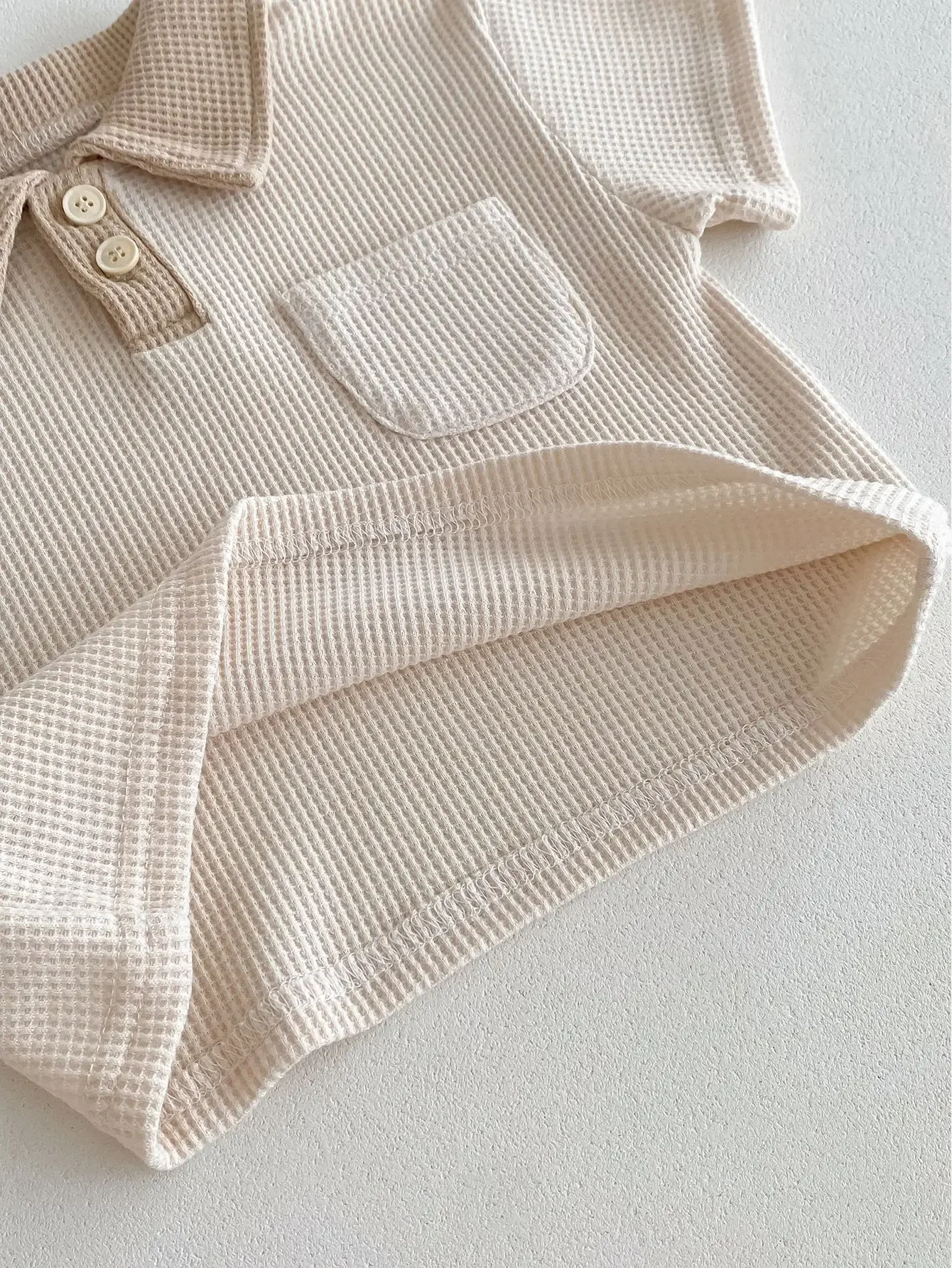 Summer Baby Boys Clothes Turn Down Collar Tee And Shorts