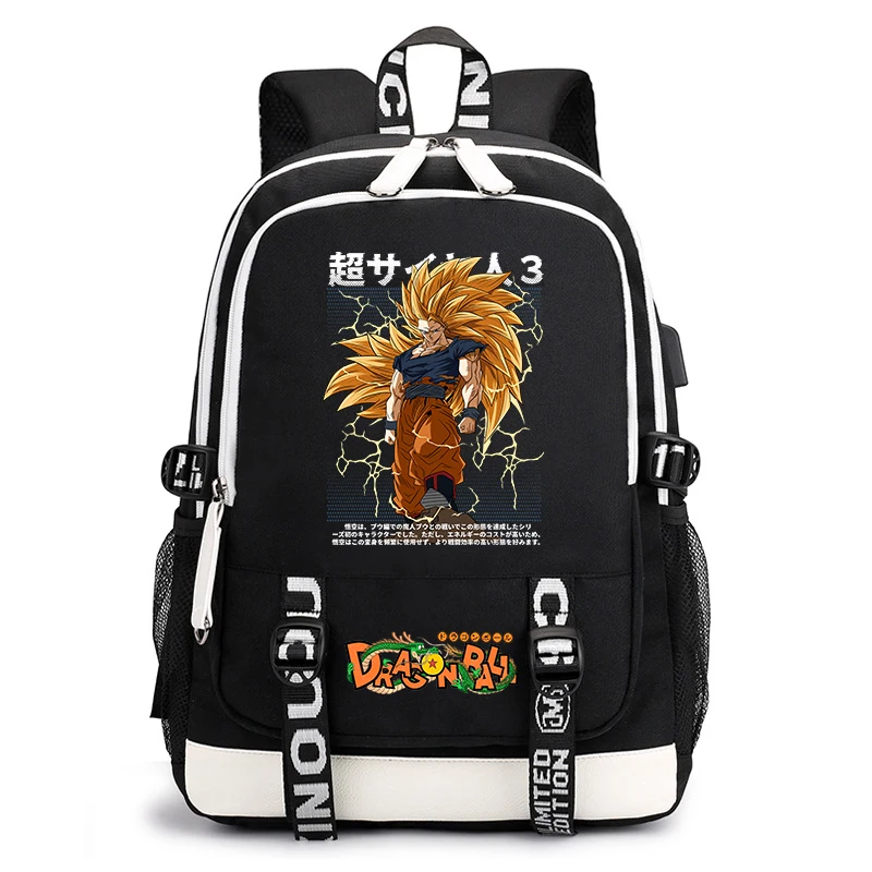 Dragon Ball Anime Print Casual Backpack for Kids Teenagers School Bag Lightweight Daily Use 1