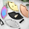 Korean Style INS Wind Stainless Steel Jewelry Tray Desktop Storage Plate Cosmetics Jewelry Plate Metal Tray Wholesale 4