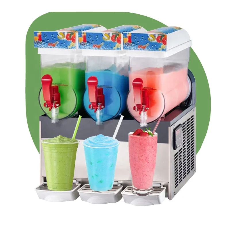 

3x1 Commercial Pupi Fruit Snow Bras Ice Cream Slash Soda Small Slush Machine Margarita Slush Maker