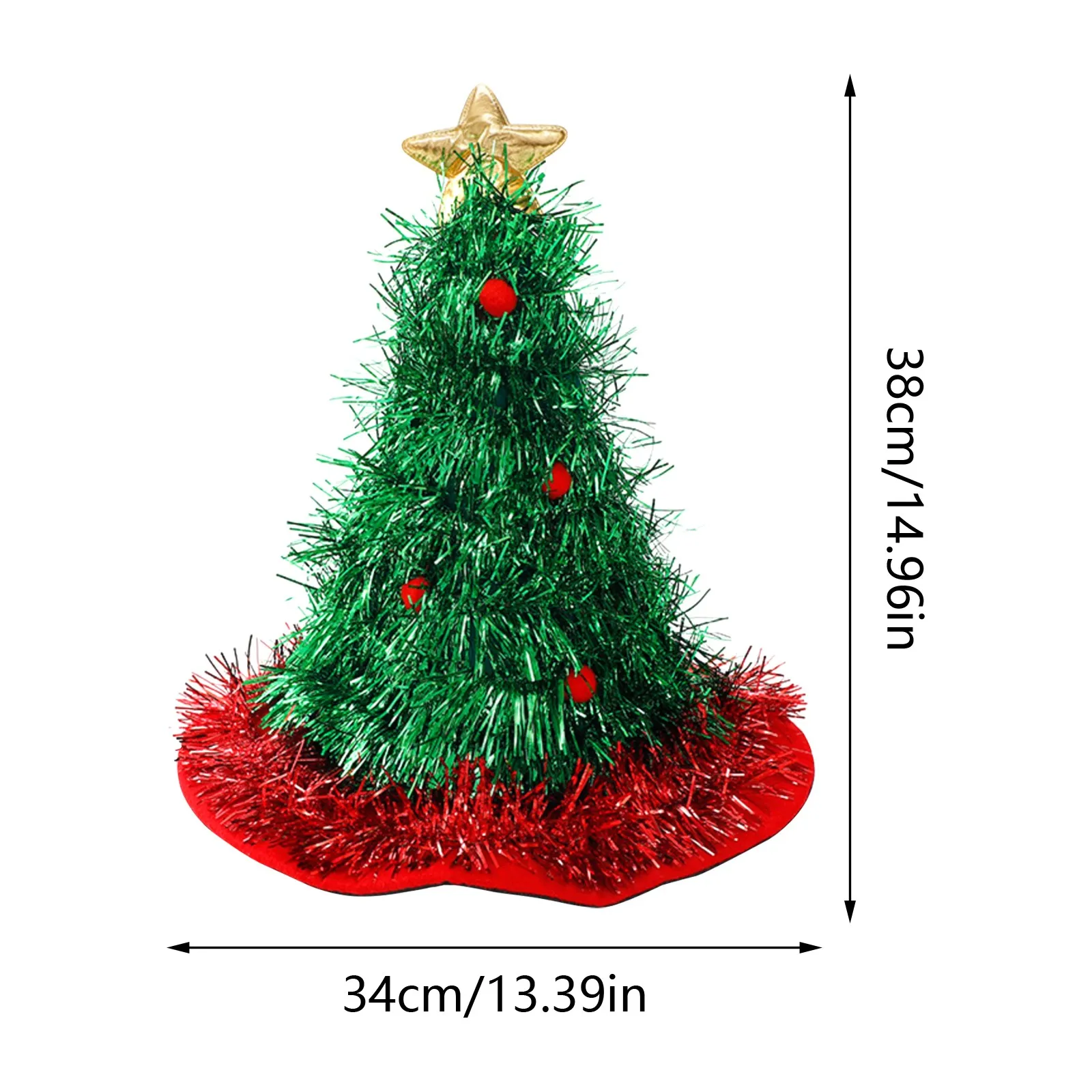 Ins Christmas Tree Hat Creative Xmas Headwear for Girls Tinsel Christmas Headband Party Costume New Year Decor Supplies