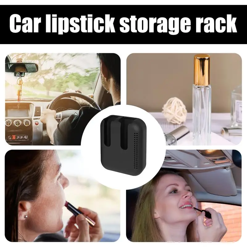 Car Lip Balm Holder Innovative Silicone Balm Clip Holder Upright Space Saving Diffuser Washable Car Organizer Interior