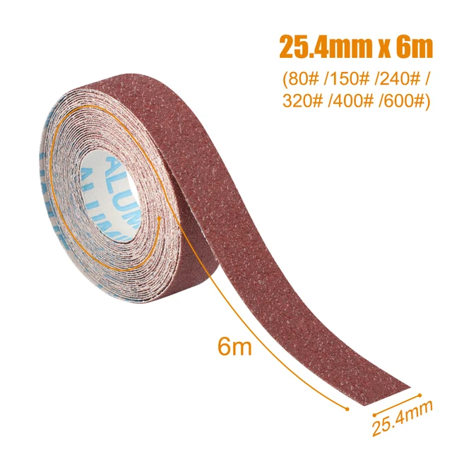 5 Rotoli Carta Vetrata - Grana 150-600, 25,4x8 M, Per Legno, Metallo E Fai Da Te - Foto 7