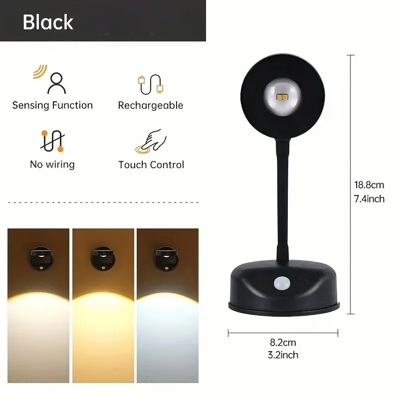 LED 모션 센서 조명 야간 조명, USB 충전식 벽 램프, 그림 벽화, 거실 침실 주방 조명