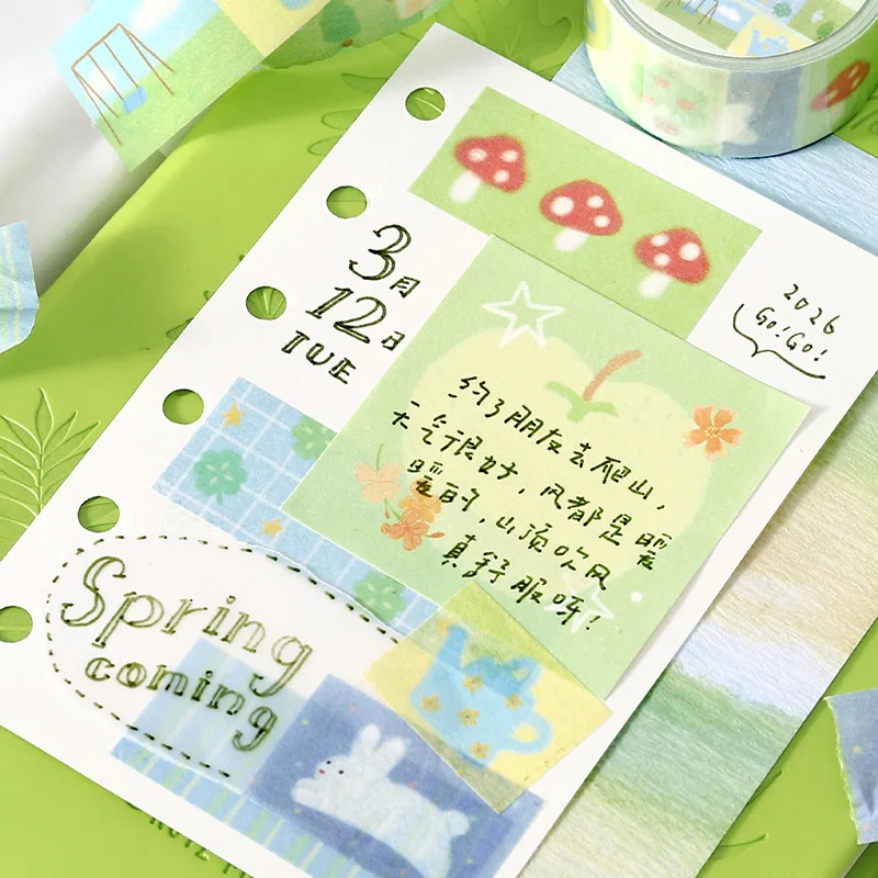 1pcs/1lot 장 접착 테이프 Youyou Little Diary 정크 저널 일본어 마스킹 스크랩북 스티커