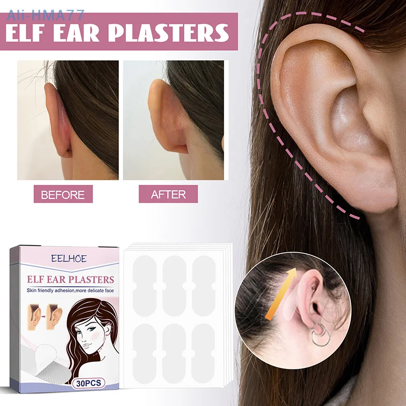 

30PCS Elf Ear Stickers Veneer Ears Become Ear Correction Vertical Stand Ear Stickers V-Face Photo Stereotypes