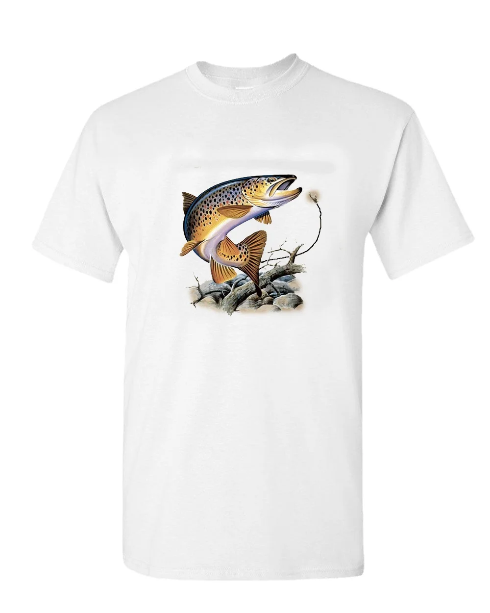 

Fishing Brown Trout Adult Short Sleeve T-Shirt