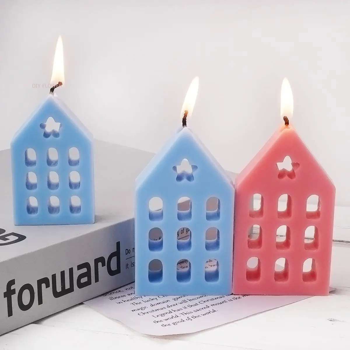 Heart House Silicone Molds Light Heart Houses Concrete Moulds Casting Molds DIY Houses Decoration Home Resin Mold Gypsum Mould