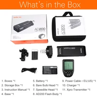 Godox AD200 200Ws TTL GN60 High Speed Sync Pocket Flash + Godox Xpro-C/N/F Transmitter for Canon Nikon Fujifilm Camera 2