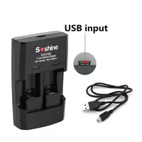 Universal CR123/CR2 14250 16340 USB Charger Lithium Battery Dual Charger Battery Charger New Portable 4