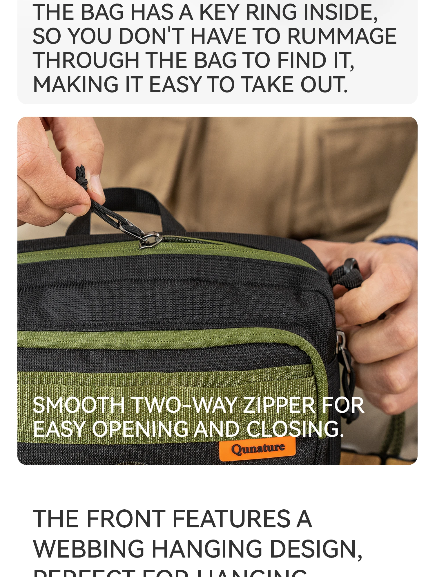 Taschenaufbewahrungslayout