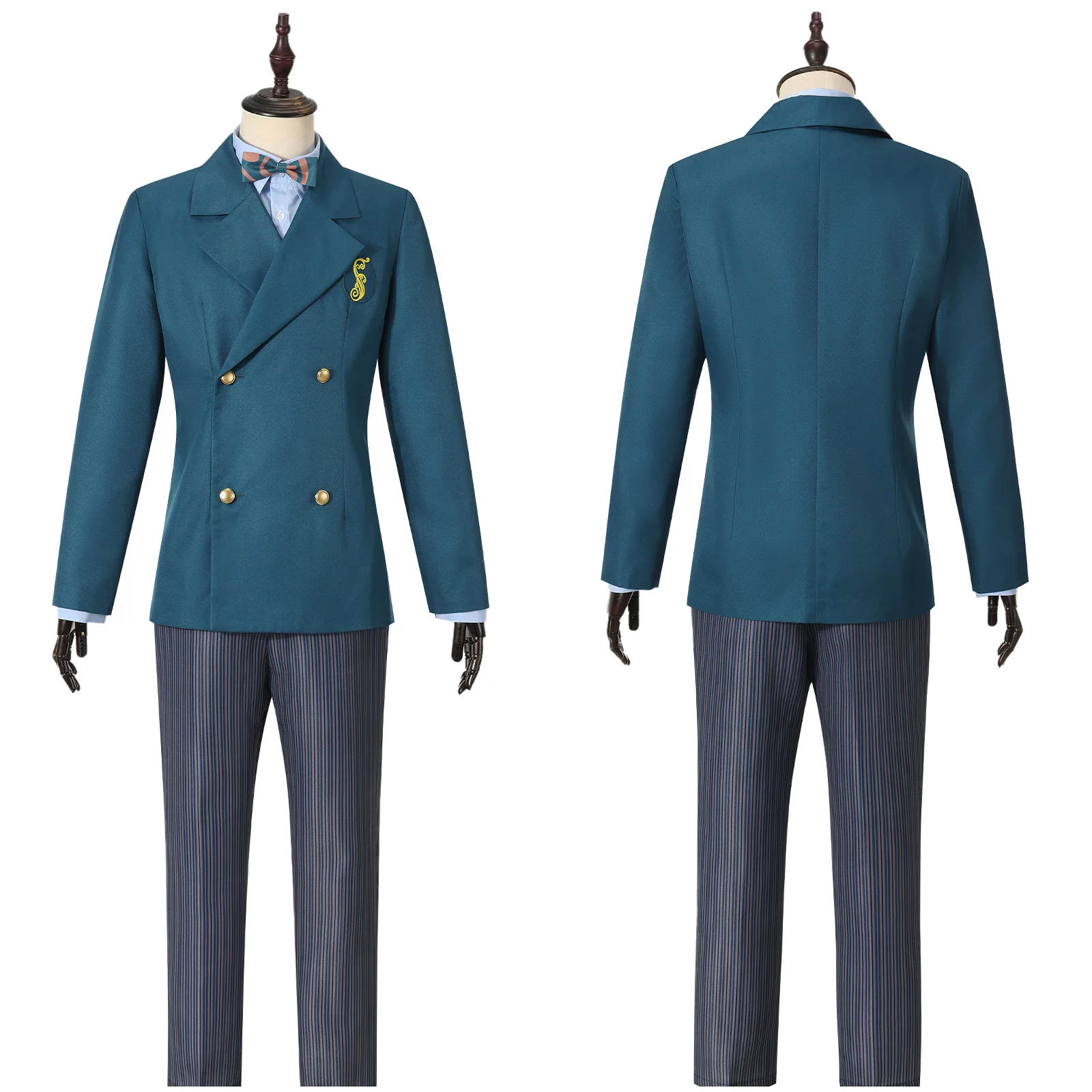 Witch Fiyero Boq Cosplay Costume School Uniform Boys Full Suit Top Pant Tie Graduation Clothes Musical Halloween Party Outfit