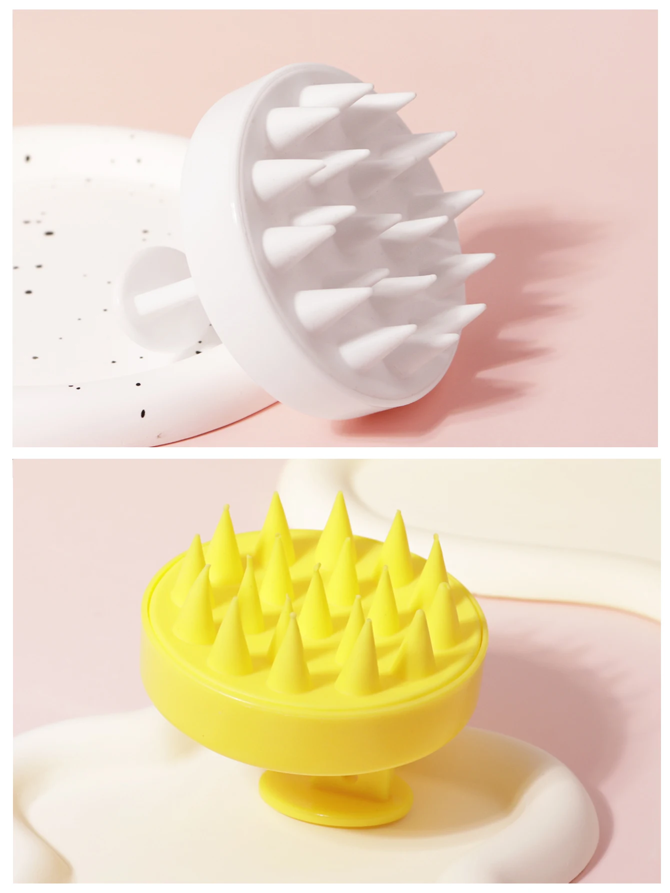 1PCS scalp massager shampoo brush, scalp cleaning brush, silicone, for dandruff removal, hair growth brush 6