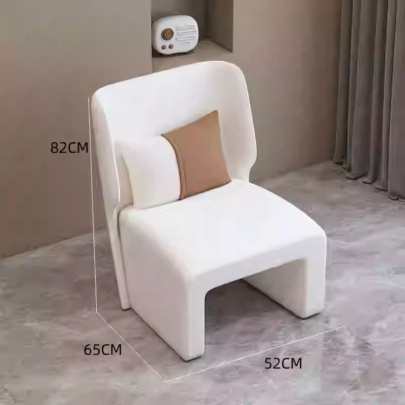 Modern Luxury Velvet Fabric Leisure Chair Nordic Simple Style Dining Chair Metal Frame Cafe