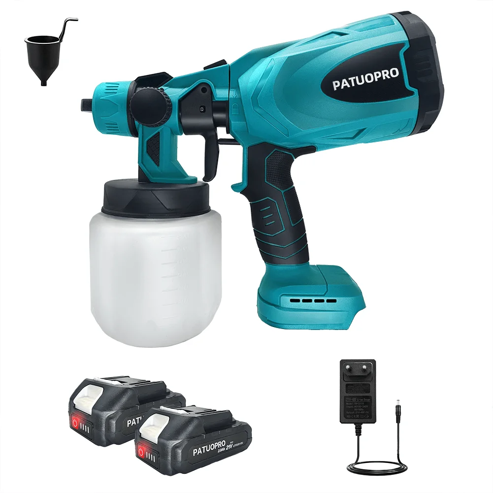 

Electric Spray Gun Cordless Handheld Paint Sprayer 800ML Auto Furniture Walls Coating Airbrush Fit Makita 18V Battery