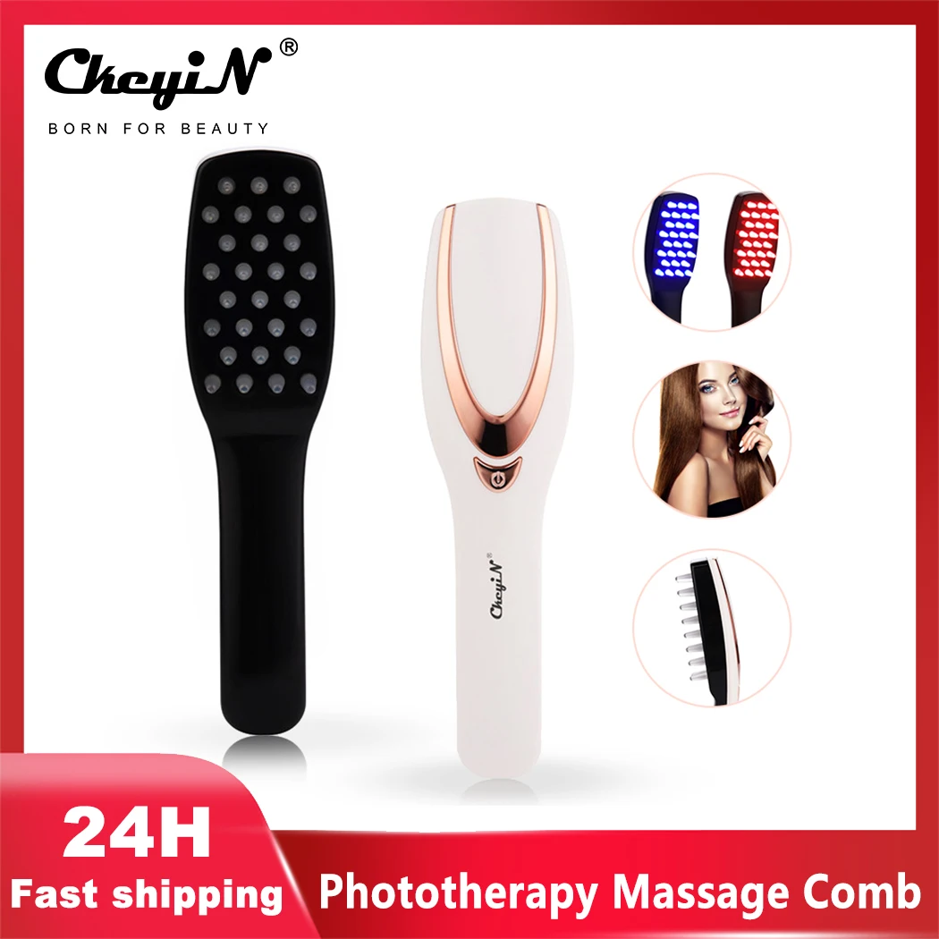 Ckeyin Scalp Head Massager Hair Brush Electric Vibration Hairbrush Light  Therapy Promote Hair Growth Massage Comb Pain Relieve50 - Massage Comb -  AliExpress