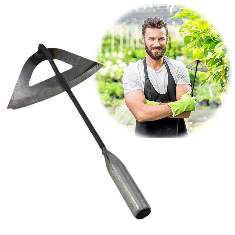 All-Steel Hardened Hollow Hoe Handheld Weeding Rake Planting Field Vegetables Farm Garden Agriculture Weeding Tool Loosening