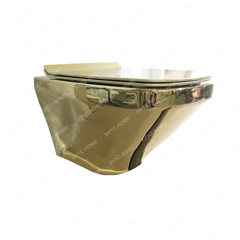

Hanging Toilet Color Wall Drainage Toilet Outlet Golden Horizontal Personalized Toilet
