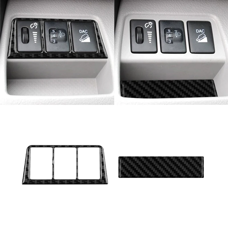 

For Toyota RAV4 2006-2012 Carbon Fiber Car Switch Cover Trim Panel Frame Sticker Auto Interior Accessories