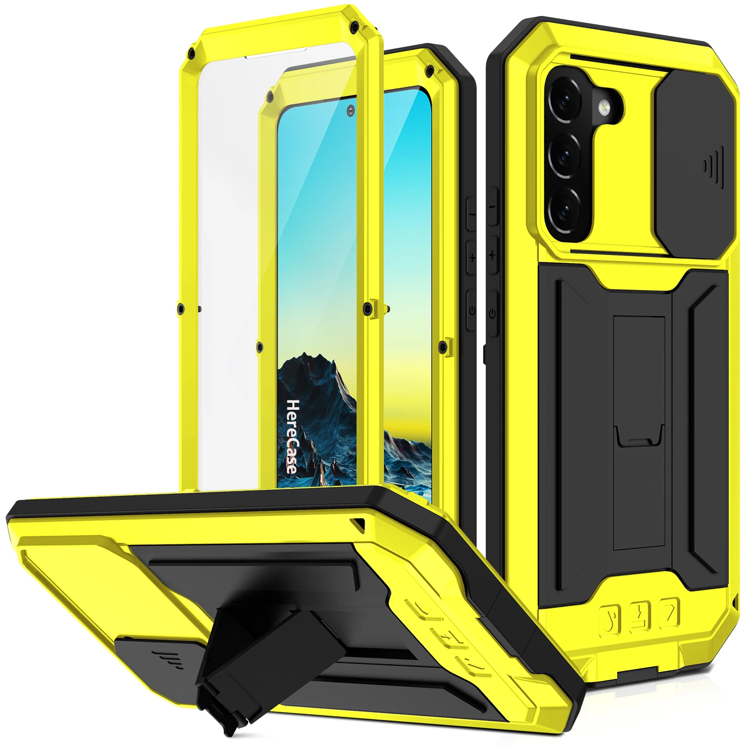 Custodia Antiurto In Metallo Militare Per Samsung Galaxy S23 S22 S21 Ultra Per Samsung S22 Con Supporto Integrato Copertura Di Protezione Dello Scherm