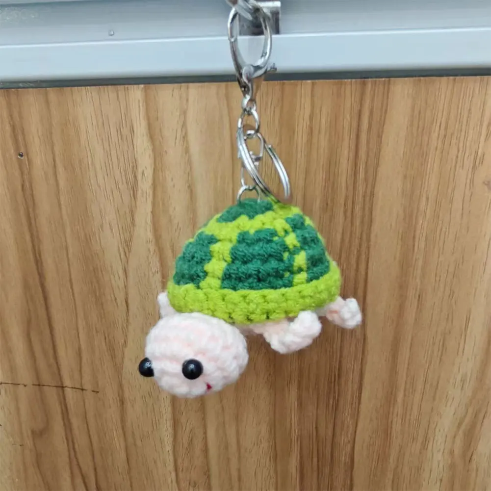 Mini Funny Positive Turtle Handmade Knitted Positive Turtle Doll Emotional Support Crochet Sea Turtles Christmas Gifts