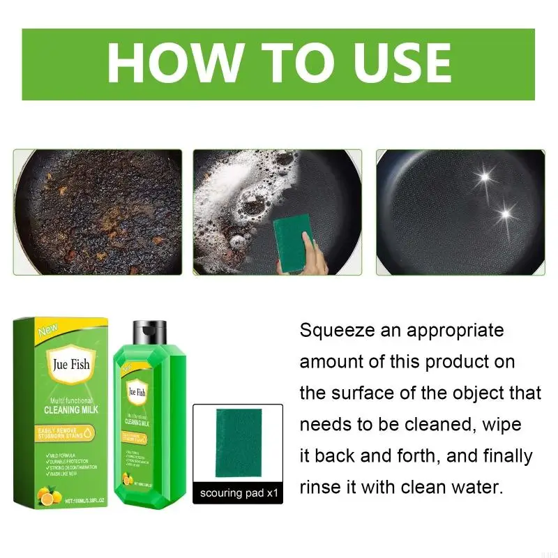 94PC Kitchen Oil Removers Keep Your Cooking Kitchen Clean 100ml Cleaner Milk Agent Degreaser