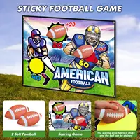 VATOS Rugby Football Toss Target Games with 2 Soft Footballs Indoor Outdoor Hanging Football Goal Throw Game Toy for Boys Girls 2