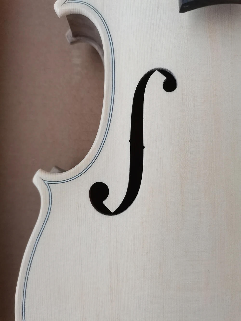 Birdeye Maple white embryo violin unfinished white maple wood violin 4/4 3/4 solid wood DIY Accessories with ebony