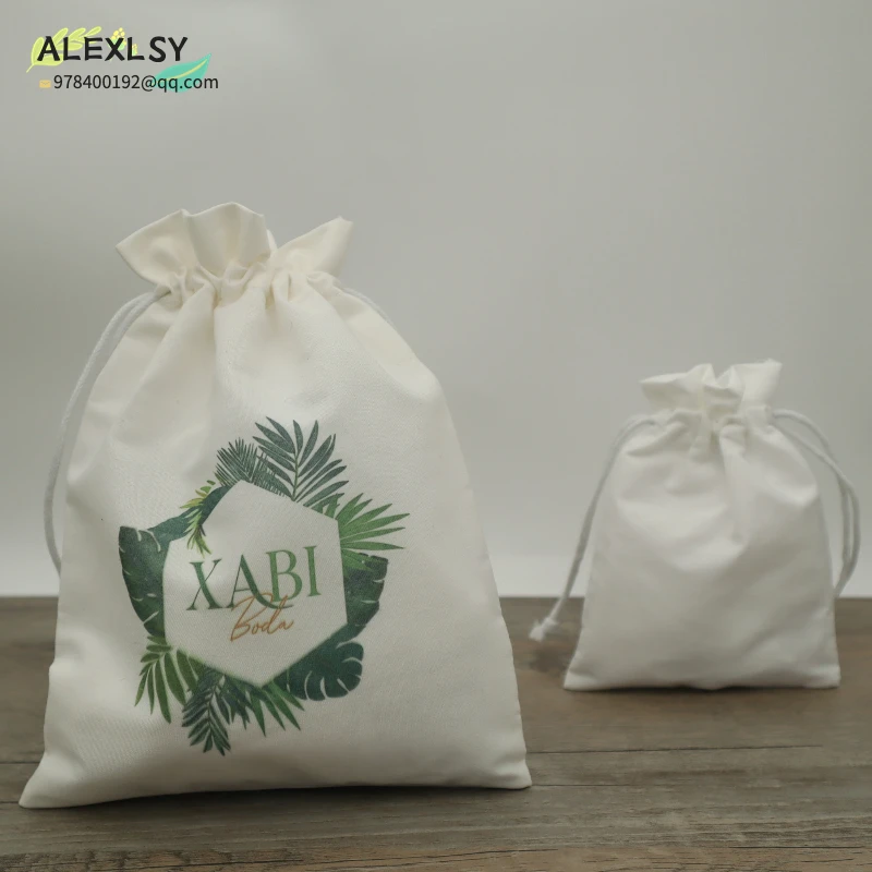 Cotton Gift Bags Natural Cotton Bag Jewelry Drawstring Pouch Custom Packaging Makeup Wedding Party Bead Bottle Sachet Pocket 50p 50pcs 5ml elf bead bottle crystal sand bottle nail crystal bottle jewelry box ms new material diamond cream bottle