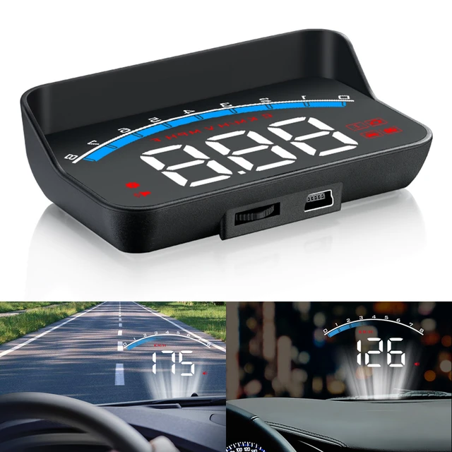 M6S Car Hud Head Up Display Tachometer Water Temperature Voltage Led HUD  Display Projector Digital Windshield Front Display