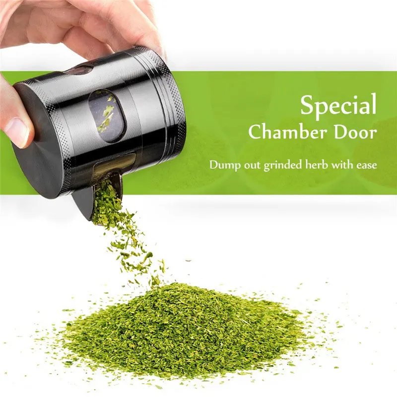 60MM 4 Layers Tobacco Grinder Zinc Alloy Manual Cigarette
