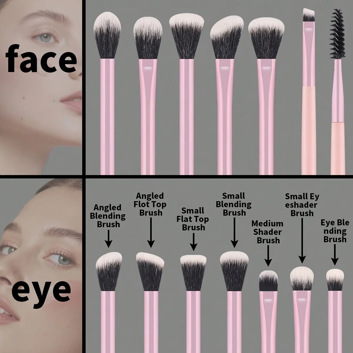 Set di 13 Pennelli Professionali per il Trucco, Morbidi Pennelli per Viso e Occhi per Fondotinta, Correttore, Ombretto, Sfumatura e Illuminazione - immagine 4