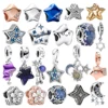 Tiny Spot Series Celestial Galaxy Star Murano Dangle Charm Bead Fit Original 925 Sterling Silver Bracelet DIY JewelryGift 1
