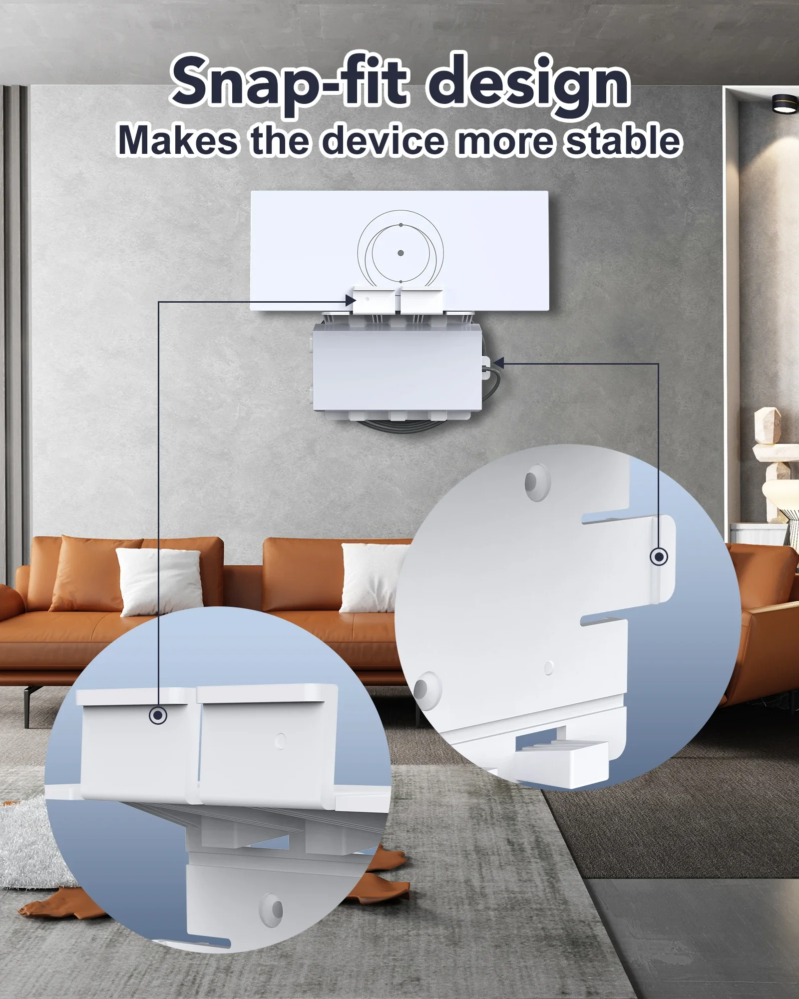 thumbnail image 2 of XLTTYWL Starlink Gen 3 Mount, Starlink Standard V3 Router Mount ABS Starlink Mounting Kit Accessories For Starlink V3 Mesh Router Node 2 of 10
