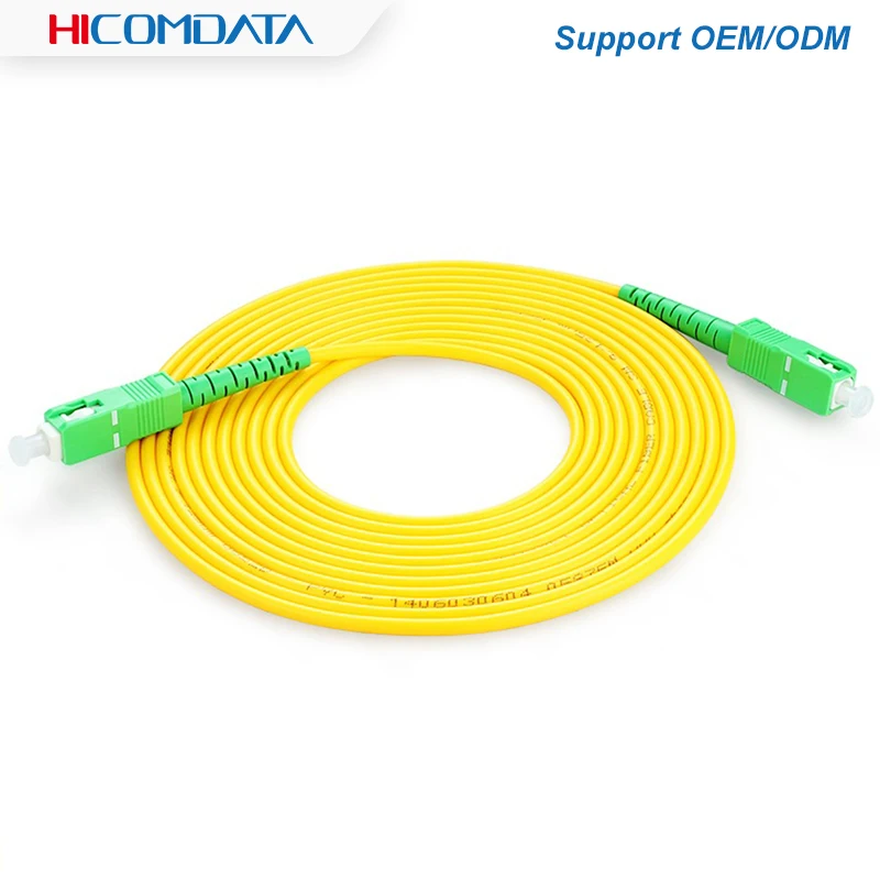 SC/APC Single mode Fiber Optic Patch Cable SC SC SM 2.0mm 3.0mm 9/125um FTTH Fiber Patch Cord Optical Fiber Jumper 1m