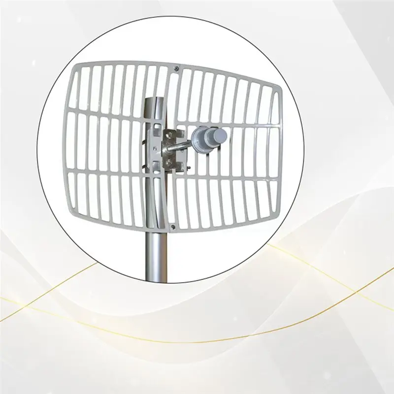 ABSY 고이득 5.8GHz 파라볼릭 그리드 안테나 24dBi N 여성 커넥터 장거리 와이파이 안테나 모뎀 라우터용