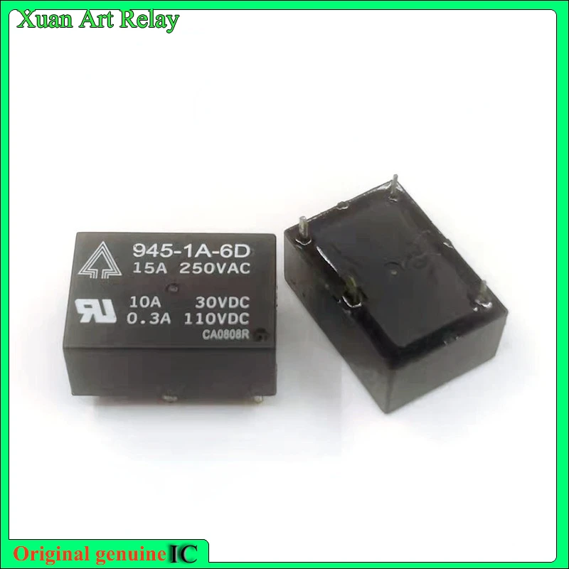 

10pcs/lot 100% original genuine relay: 945-1A-6D 6VDC 15A 4pins