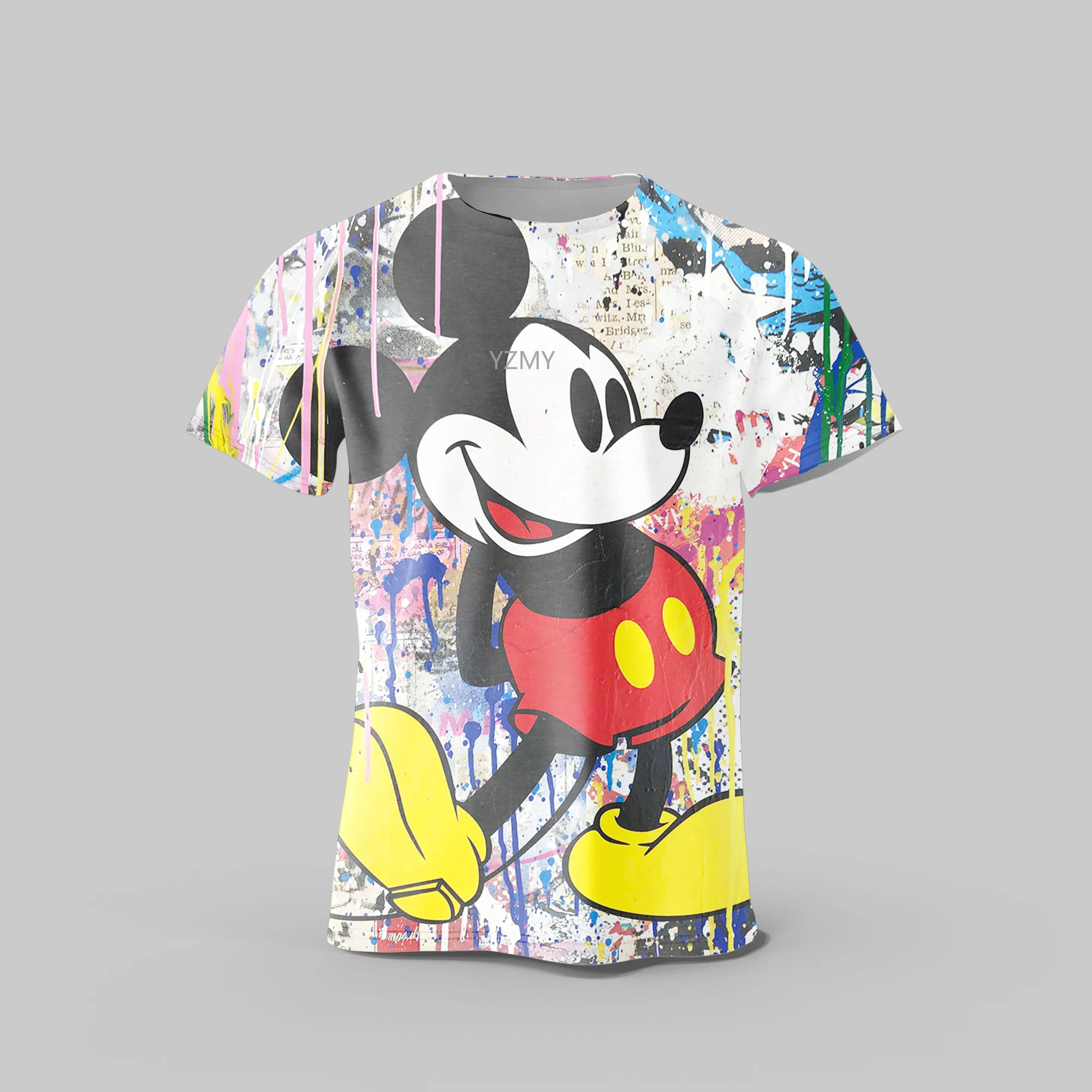 

2024 Summer Hot Sale Mickey Mouse Disney Cartoon TShirts Kids T-shirt Cute Funny Tops Streetwear