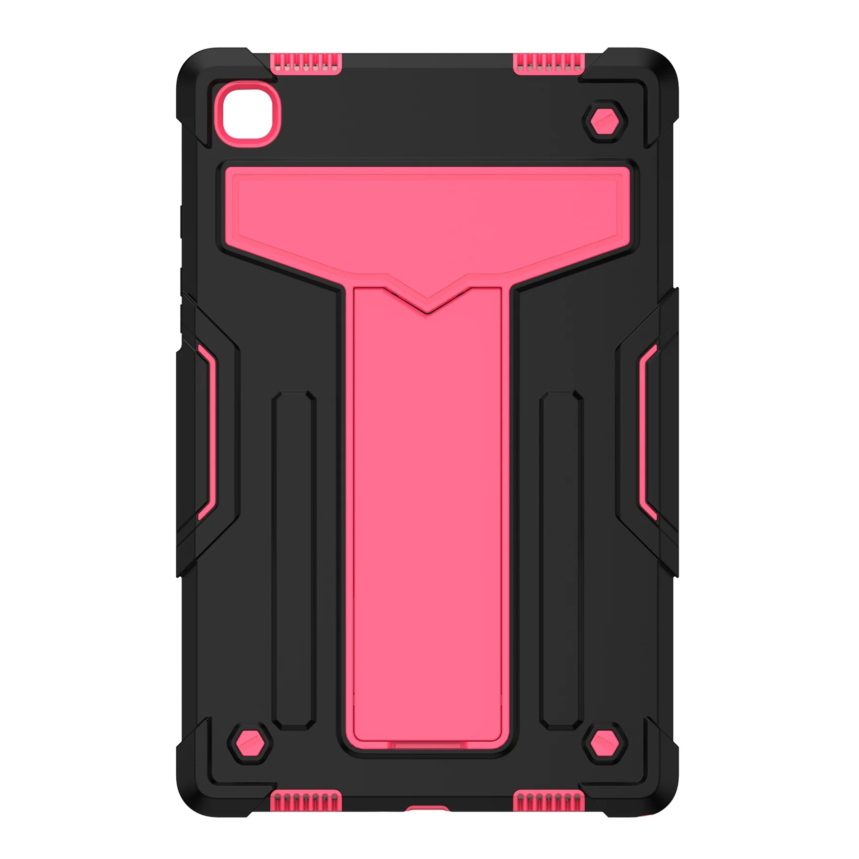 Custodia Per Tablet Per Samsung Tab A7 10.4 2020 T505/T500 Custodia Antigoccia Per Tablet Con Supporto Per Tablet (Nero + Rosa)