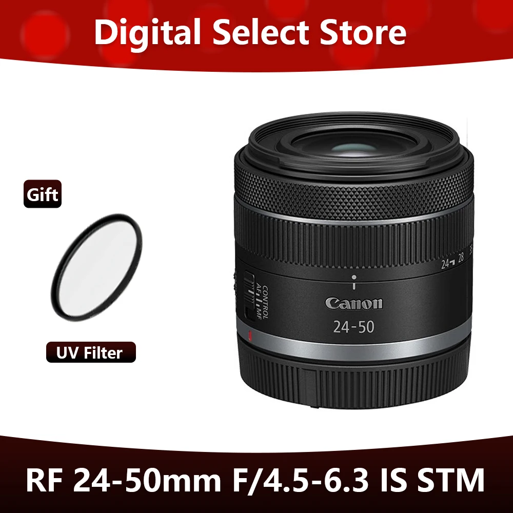 Canon Rf 24-50Mm F4.5-6.3 Is Stm Lens Full Frame Mirrorless Camera Lens Grandangolare Autofocus Zoom Landscape Lens Per Eos R8 R7 R