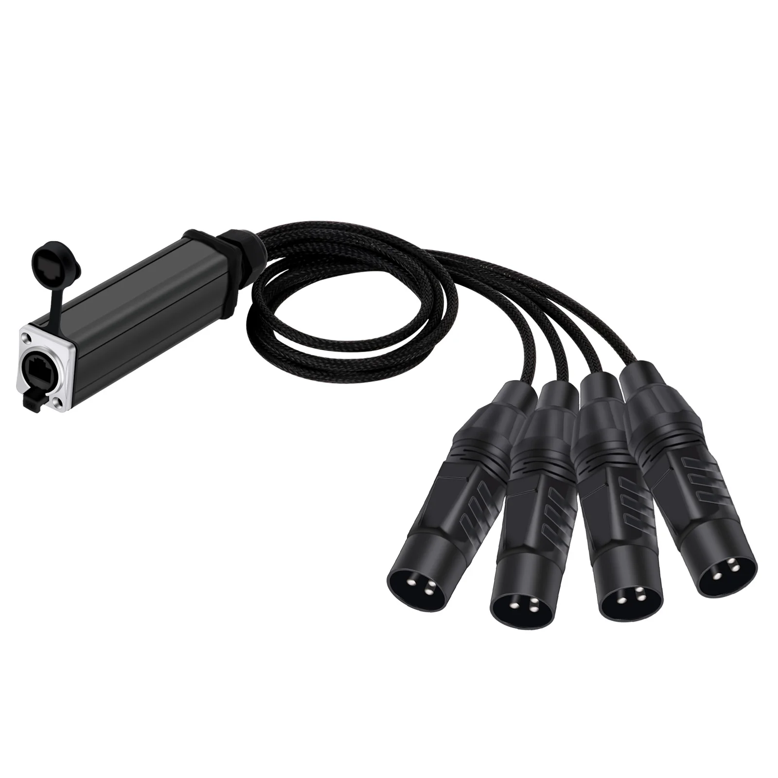 de gravacao rj45 cat5 4 canais xlr 3pin 01