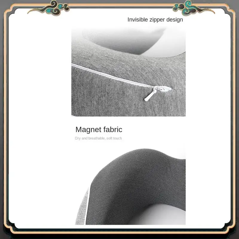 1 PCS Travel Pillow Memory Foam Neck Pillow Comfortable Breathable Cover Machine Washable Airplane Travel Pink
