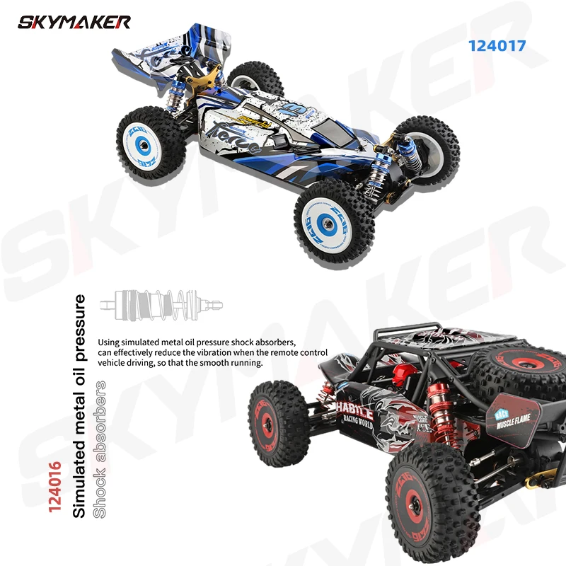 WLtoys 124016 124017 1:12 RC Car 2.4G V8 Remote Control Brushless 75Km/H High Speed 4WD Off-Road Drift Racing RC Toy Car for Boy 2