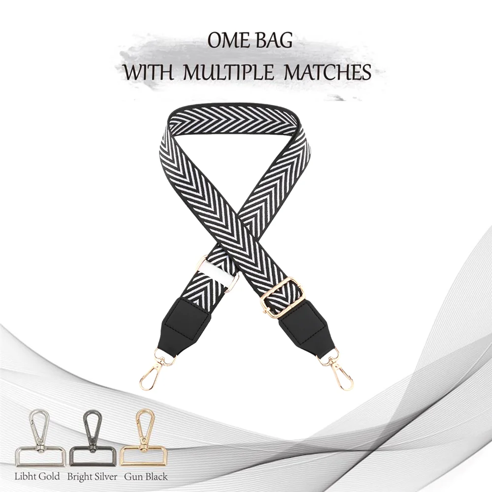 

3.8CM Width NEW DIY Universal V-line pattern Durable Precision Weaving Wide Shoulder Strap Shoulder Strap Crossbody Bag Strap