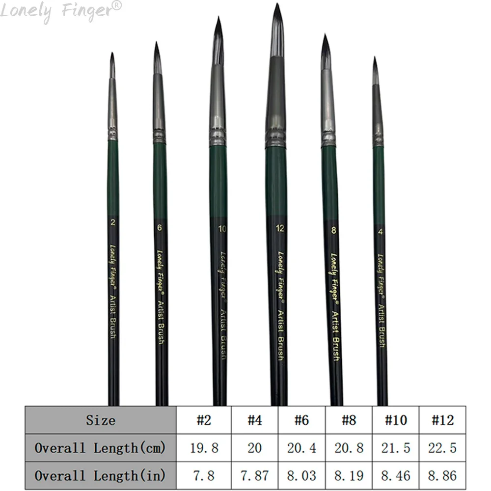 6/24pcs Artist Paint Brushes Set Artist Paintbrushes For Acrylic Oil Watercolor Acrylic Painting For Body Face Rock Canvas 2