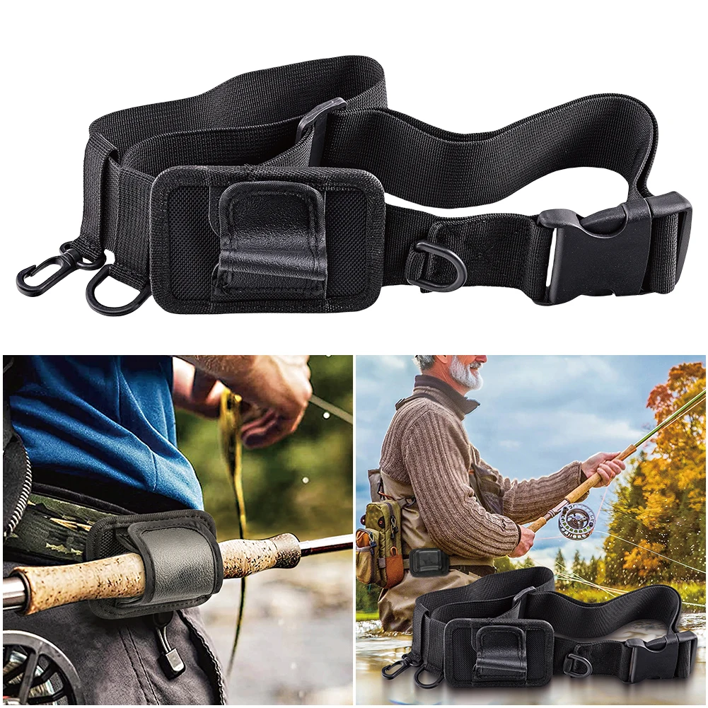 Fly Fishing Rod Holder Fishing Belt Rod Holder Portable Sheath with Adjustable Belt for Outdoor Activities