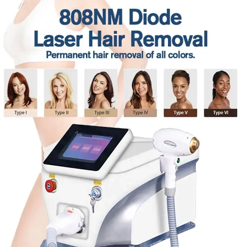 

Portable Diode Hair Removal Machine High Power Permanent Painless Hair Remover 3 Wavelength 755nm 808nm 1064nm Beauty Depilation